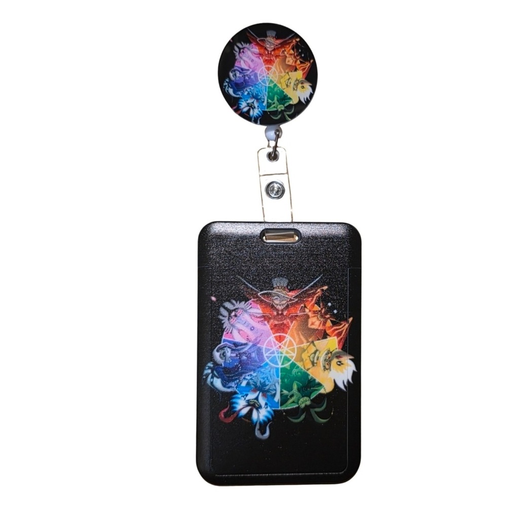 Seven Sins Hazbin Hotel Helluva Boss Badge Reel ID Holder Handmade Lucifer etc